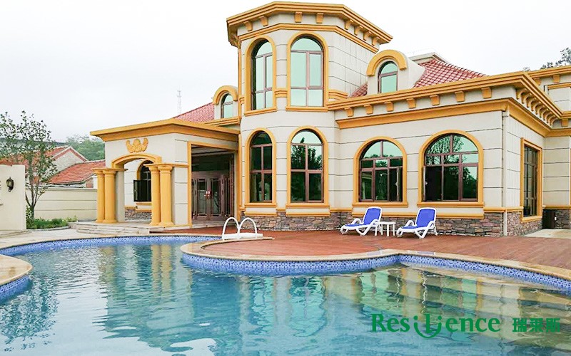 遼寧大連莊河私家別墅室外泳池-泳池項目案例鑒賞實拍圖